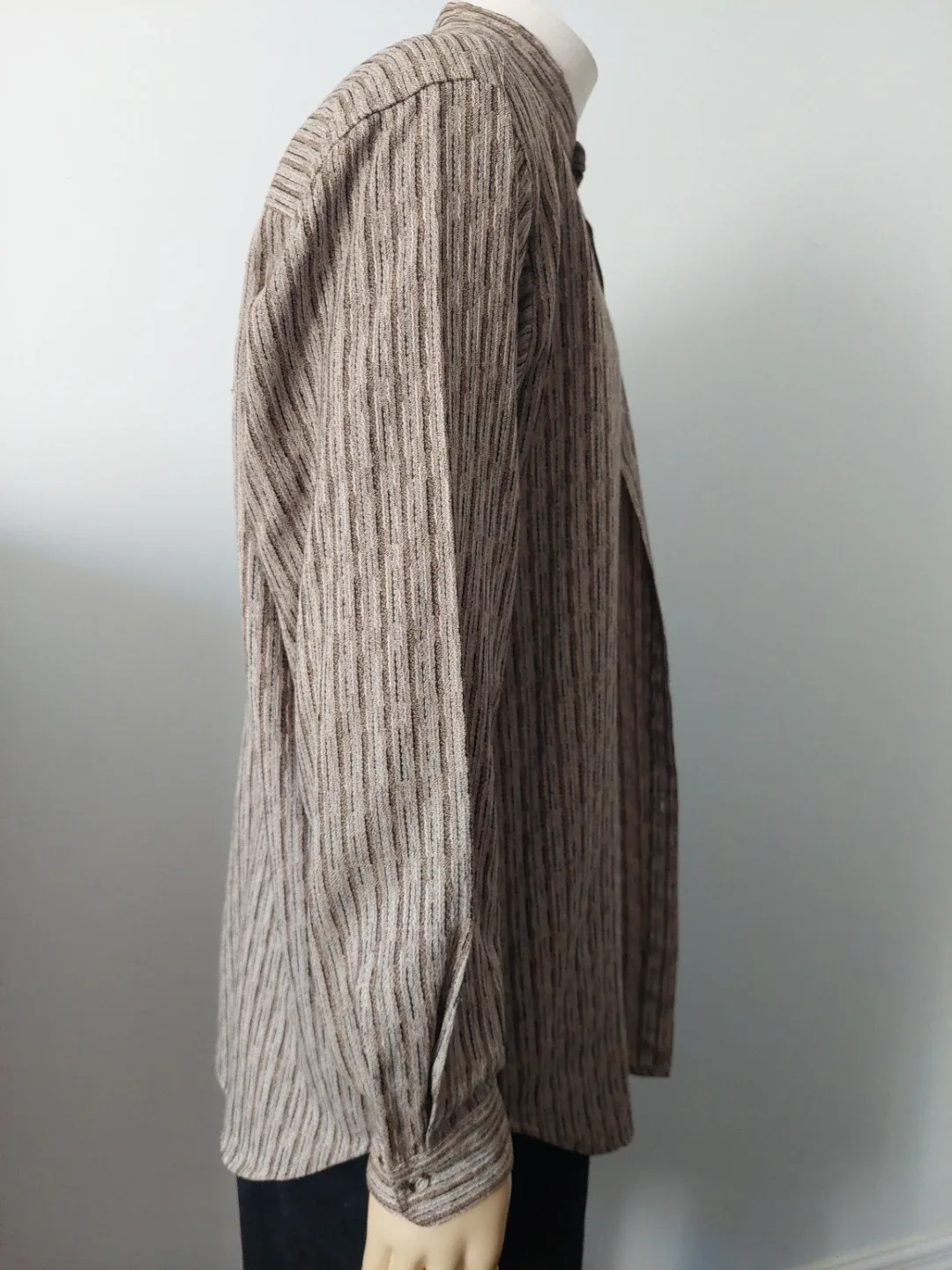 Striped Brown Long Sleeve Shirt image indicator(7)