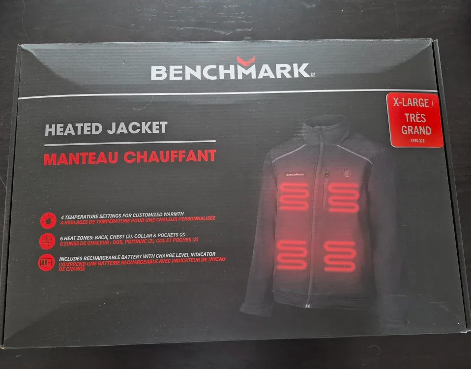 New Benchmark heated jacket. Black XLg size with battery