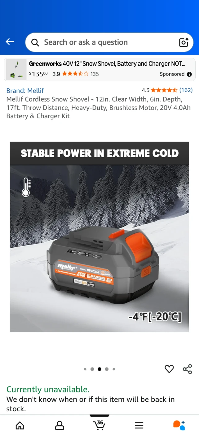 Mellif Cordless Snow Shovel - 12in - photo 5