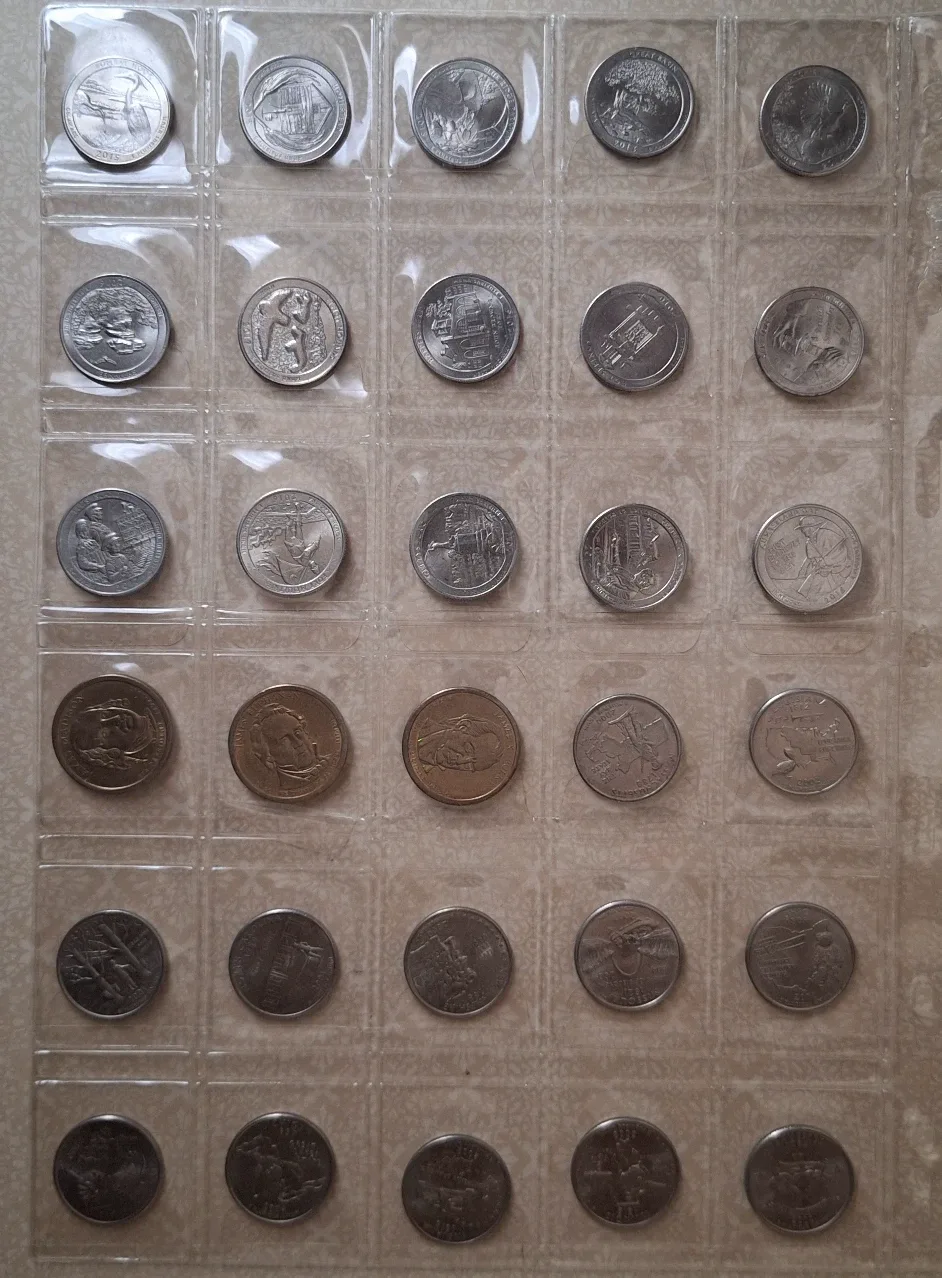 US dollars & state quarters