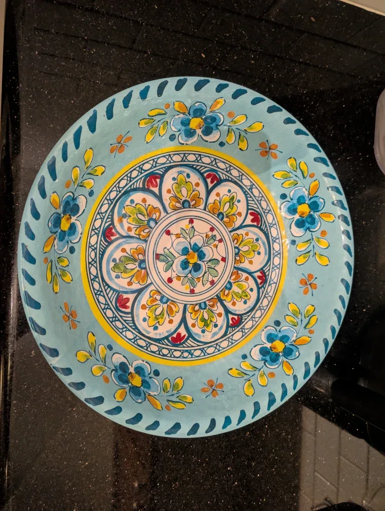 Decorative Ceramic Plate 13.8"