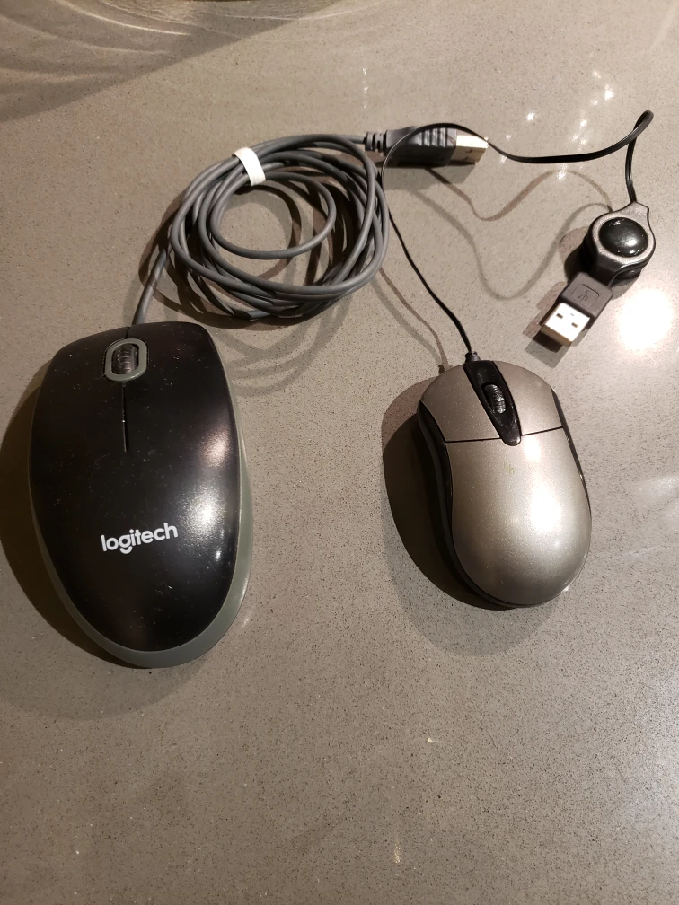 Logitech Mouse Pair - Black and Silver