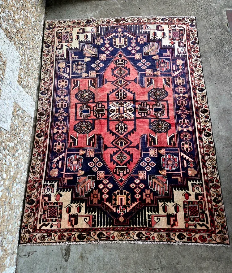 Authentic Saveh Hand Knotted Persian Area Rug