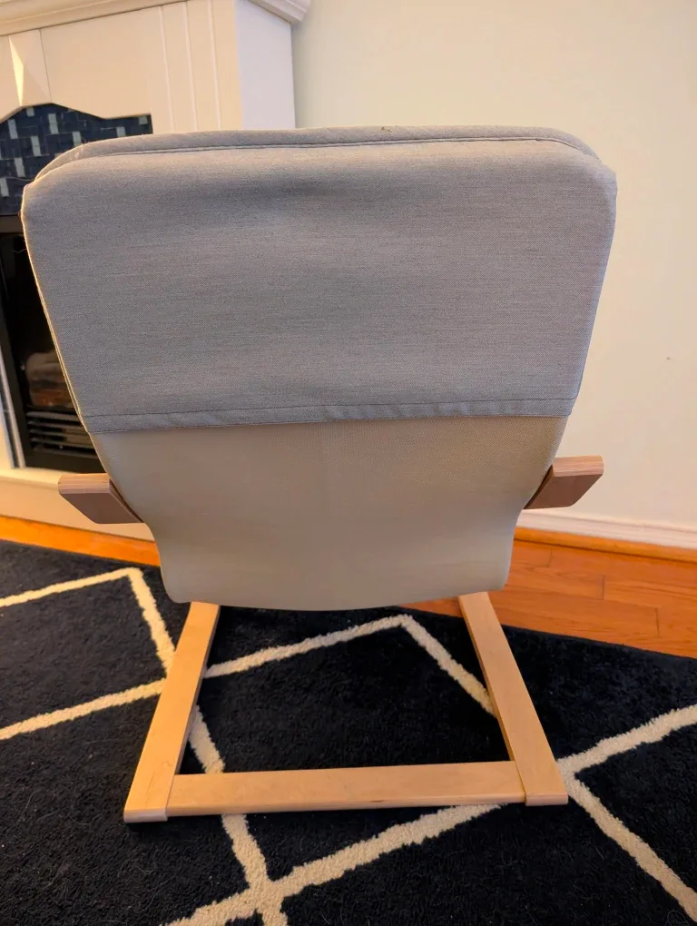 IKEA Poang Chair - Light Grey kids size ages 3-6 image indicator(2)
