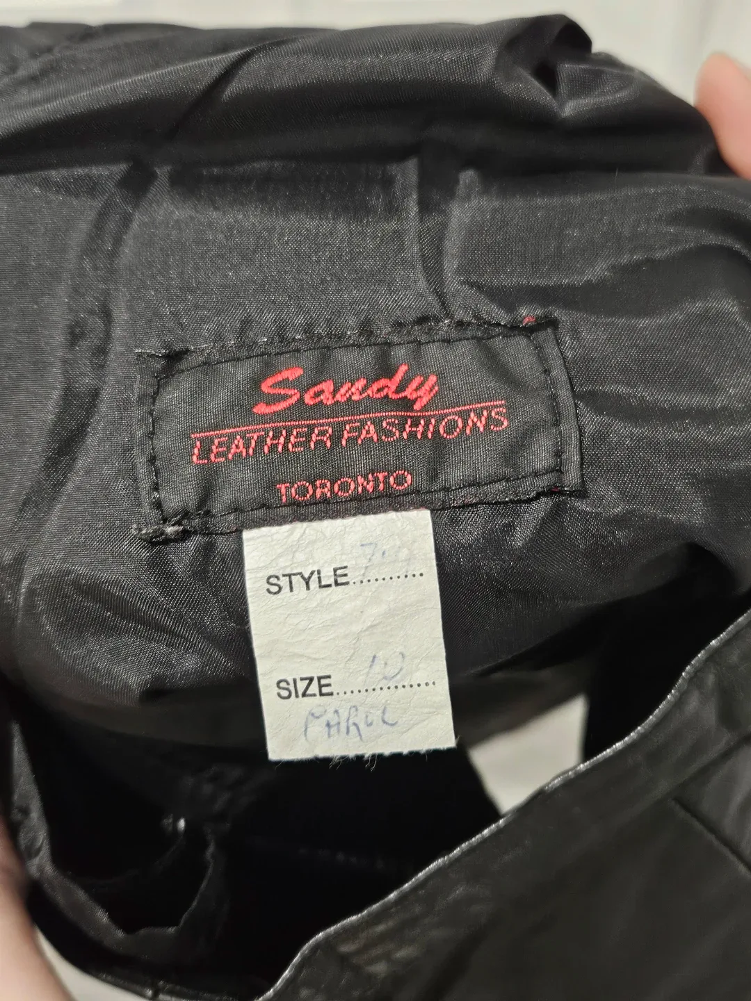 Vintage Black Leather Skirt Size 10 image indicator(3)