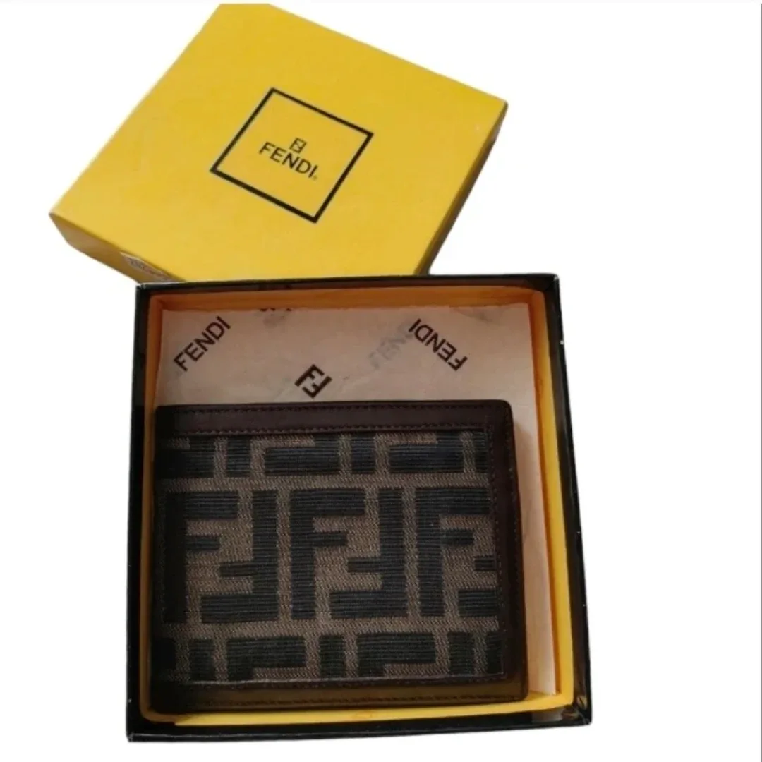 Fendi Bi-fold Zucca Leather & Jacquard Wallet thumbnail