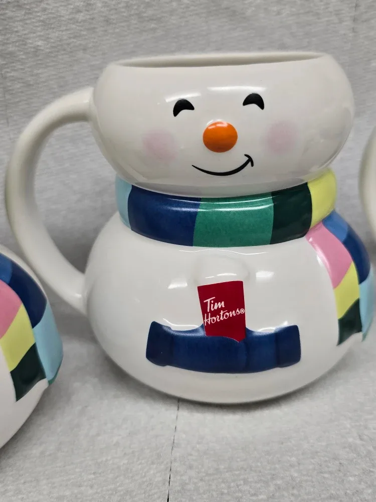 Tim Hortons Snowman Mugs - set of 4 for Christmas gift image indicator(3)