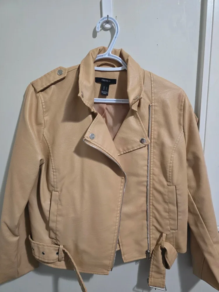 Forever 21 Faux Leather Biker Jacket - Size S