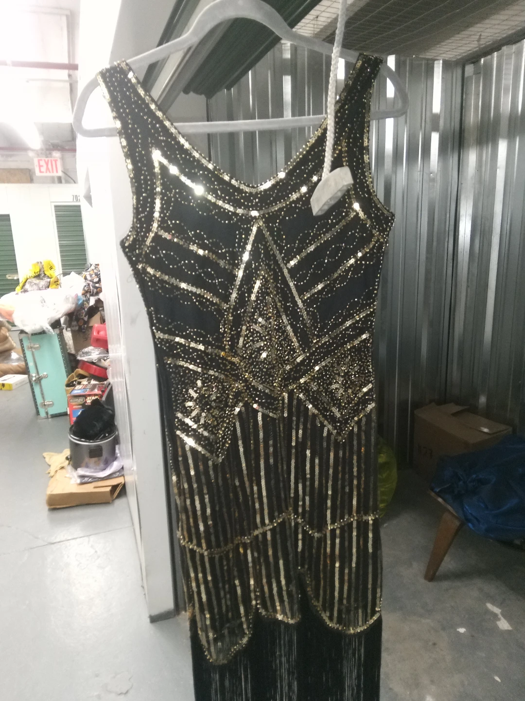 Vintage Flapper Dress - Black & Gold - photo 2