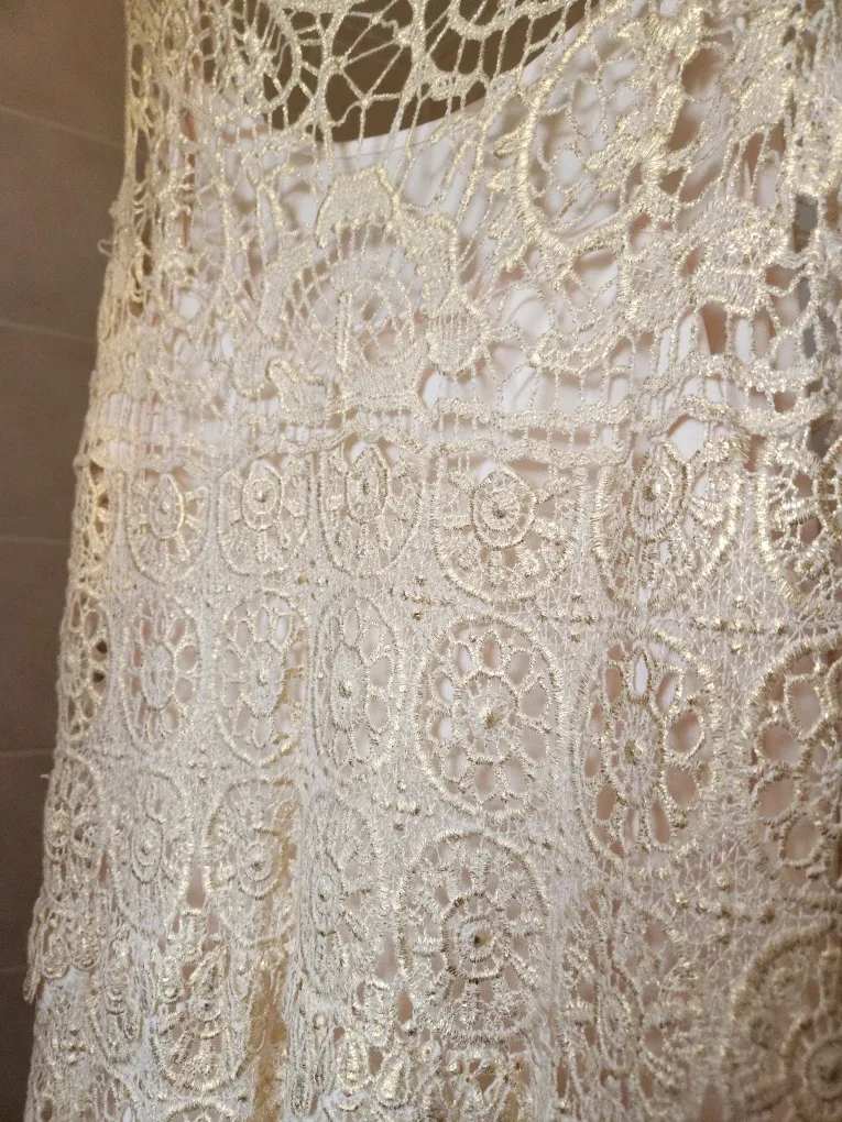 Lace Dress - Beige 2 pcs. Size Medium-Large image indicator(2)