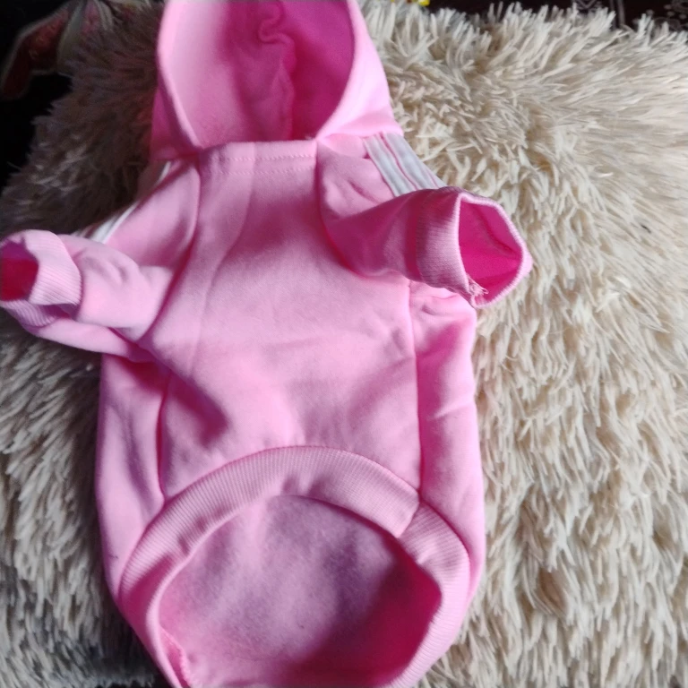 Adidog Pink Pet Hoodie - Size Small