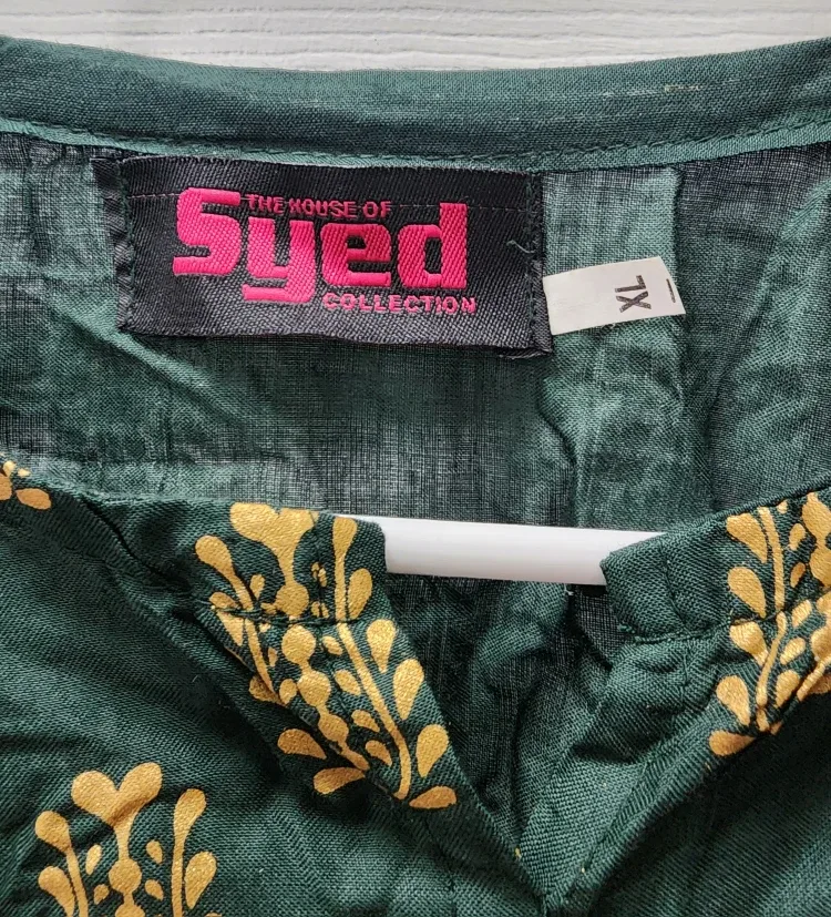 New long shirt The House of Syed Green Dress - Size XL image indicator(2)