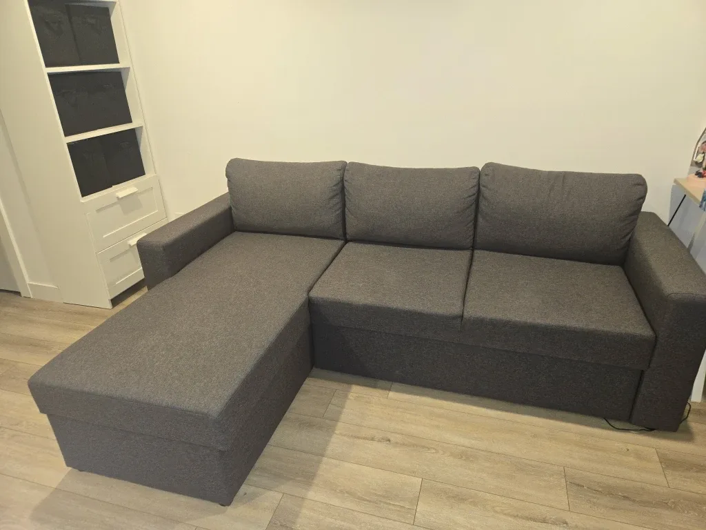 Grey Sectional Sofa Bed with Storage