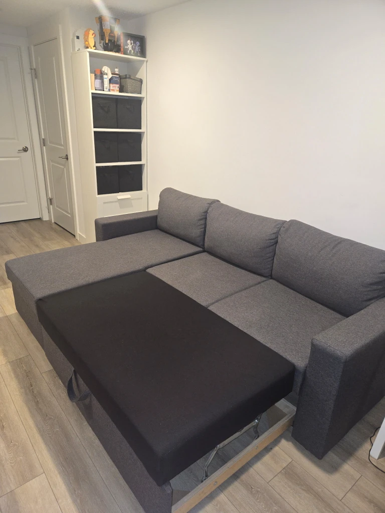 Grey Sectional Sofa Bed with Storage - photo 2