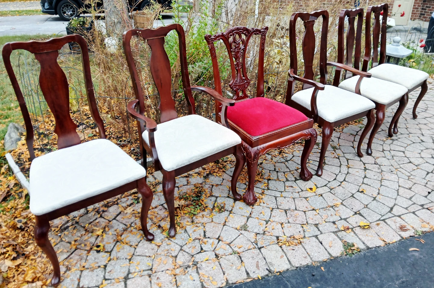 Set of 6 Mahogany Dining Chairs - photo 2