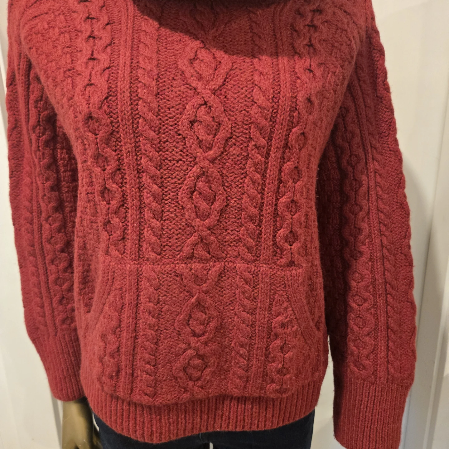 Carraig Donn Red Merino Wool Sweater Women’s Medium - photo 3