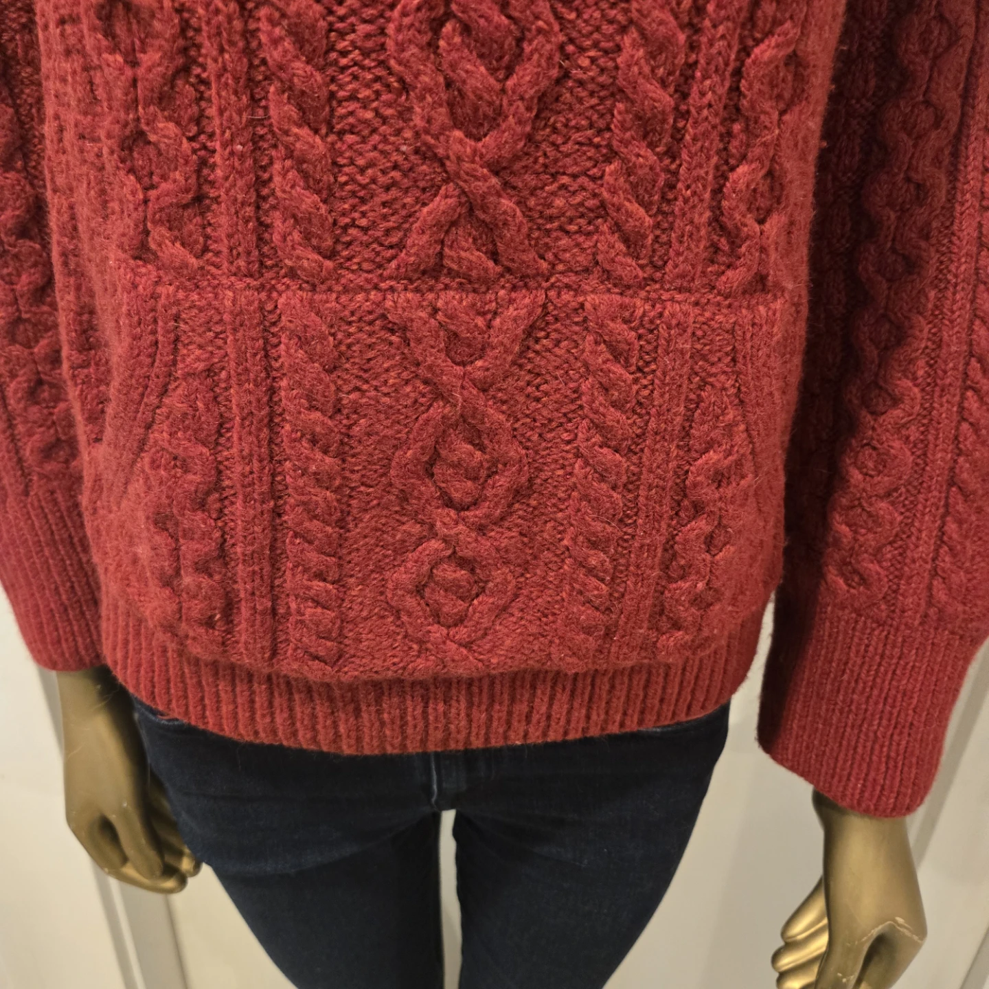 Carraig Donn Red Merino Wool Sweater Women’s Medium - photo 4