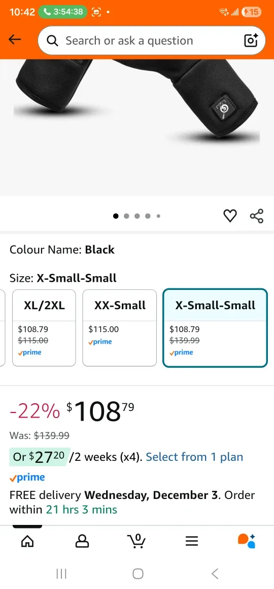 Day Wolf Heated Glove Liners - Rechargeable image indicator(8)