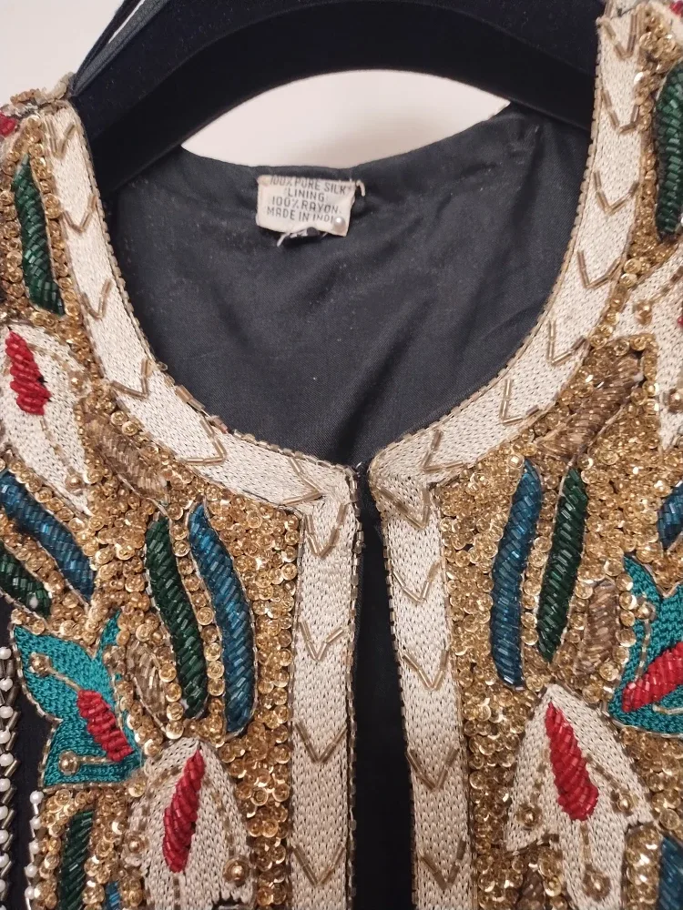 Beaded Silk Jacket - Size M image indicator(2)