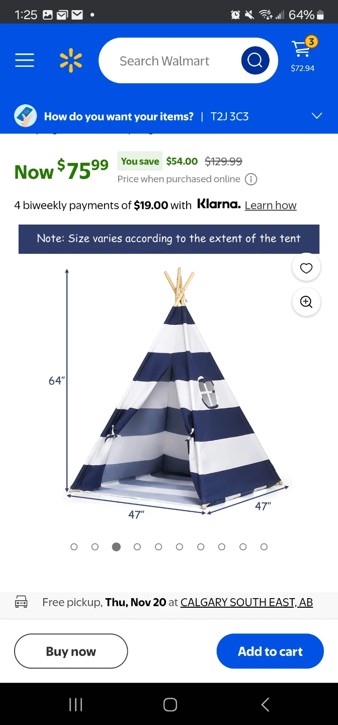 Triangular Play Tent (47" W x 47" D) - photo 3