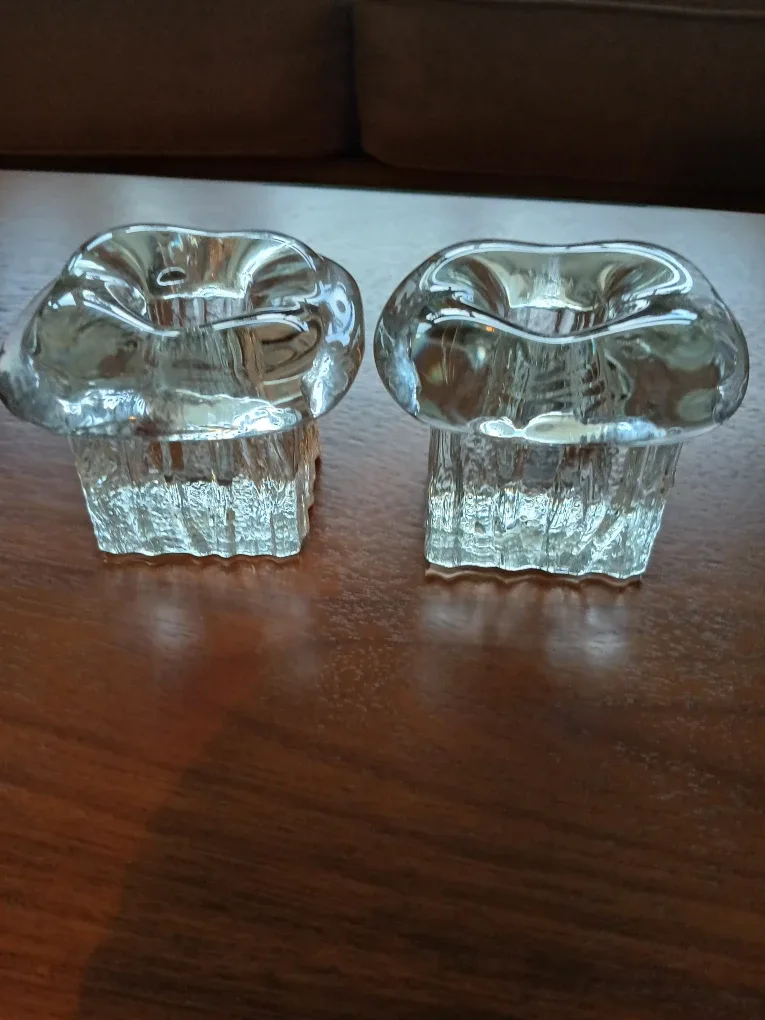 MCM 1970's Vederfin Crystal Candle Holders image indicator(3)