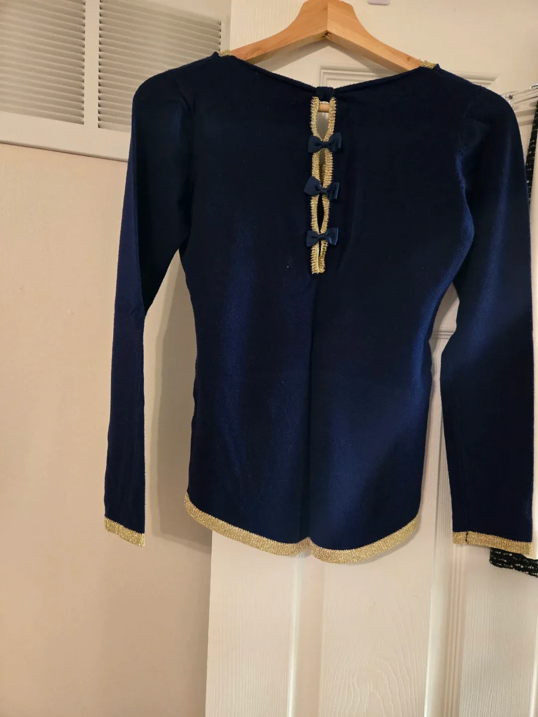 Pizoria Navy & Gold Long Sleeve Top image indicator(2)