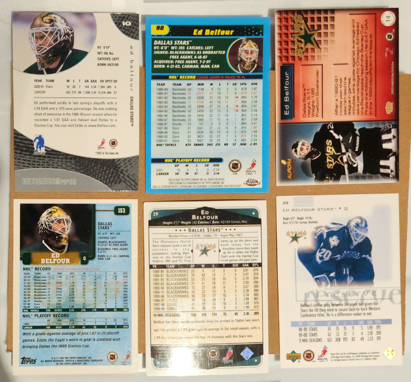 Pick Up 16 Ed Belfour Hockey Cards (incl Topps Chrome Refractor) - photo 2