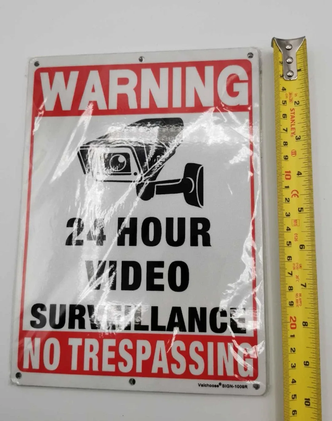 Valchoose SIGN-1009R 24 Hour Video Surveillance Sign （4-pack)