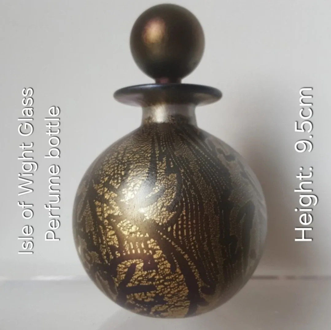 Isle of Wight Glass Perfume Bottle - 9.5cm Height