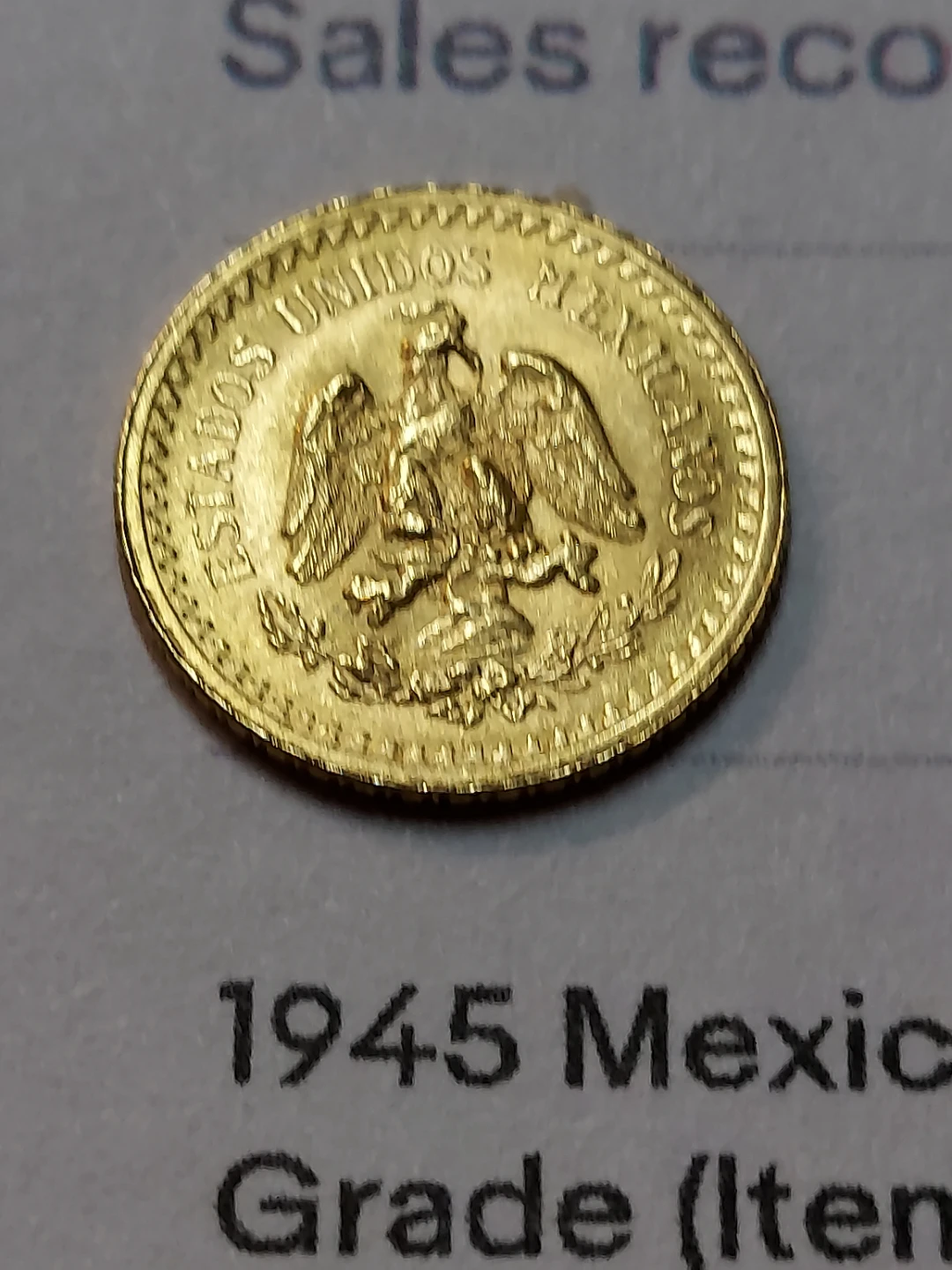 100% Original **1945 Mexico 2.5 Peso - photo 3