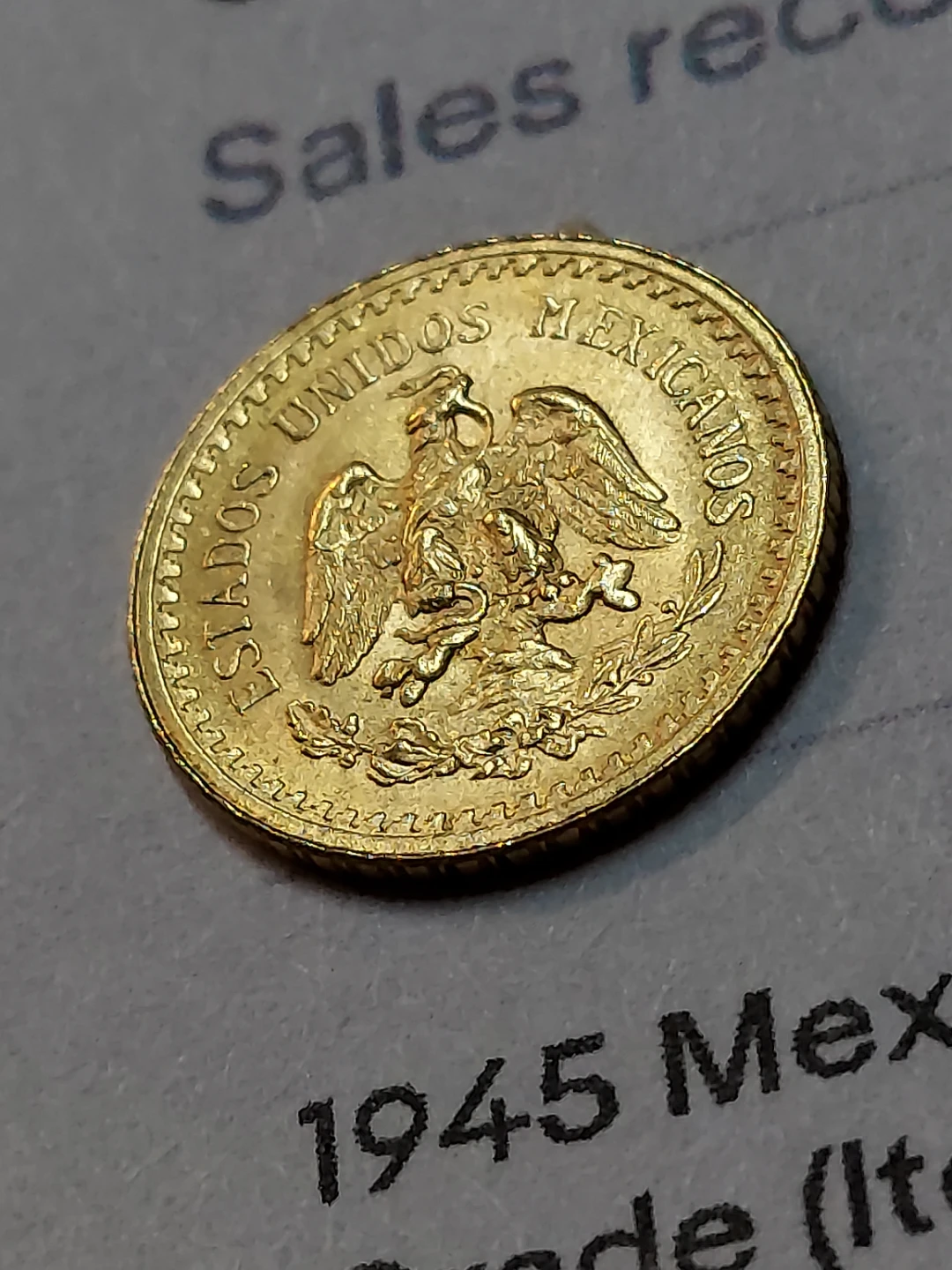 100% Original **1945 Mexico 2.5 Peso - photo 4
