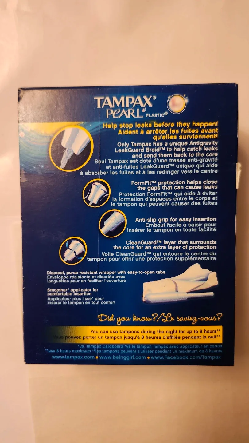 Brand New Tampax Pearl Regular Tampons, 18 Count image indicator(2)