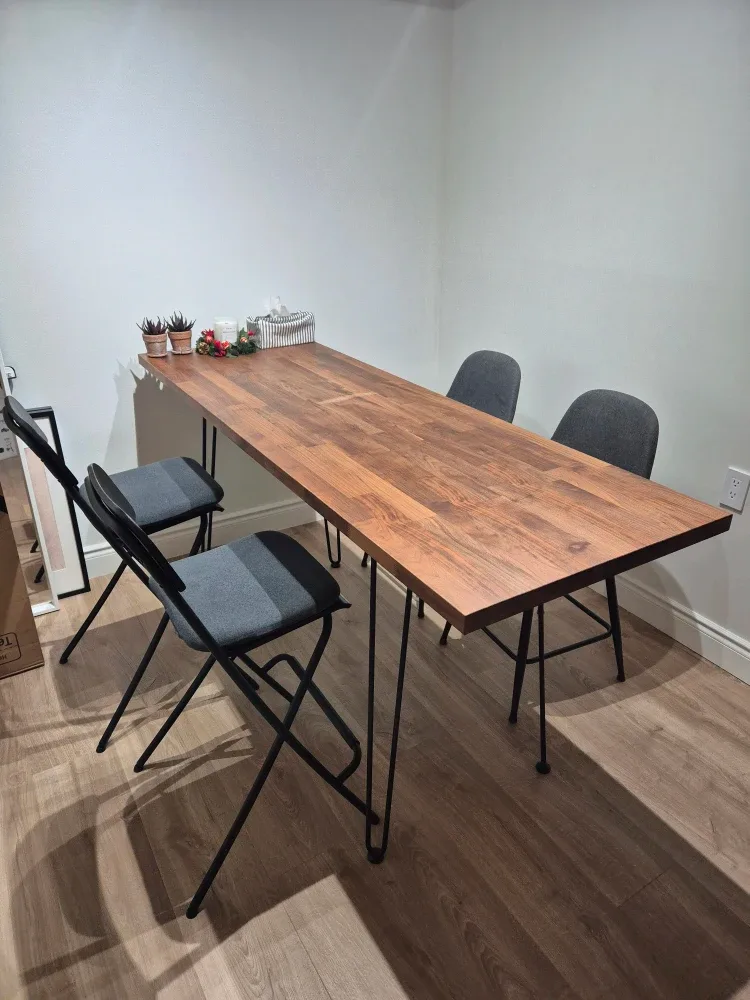 Countertop height dining table with chairs /bar stools