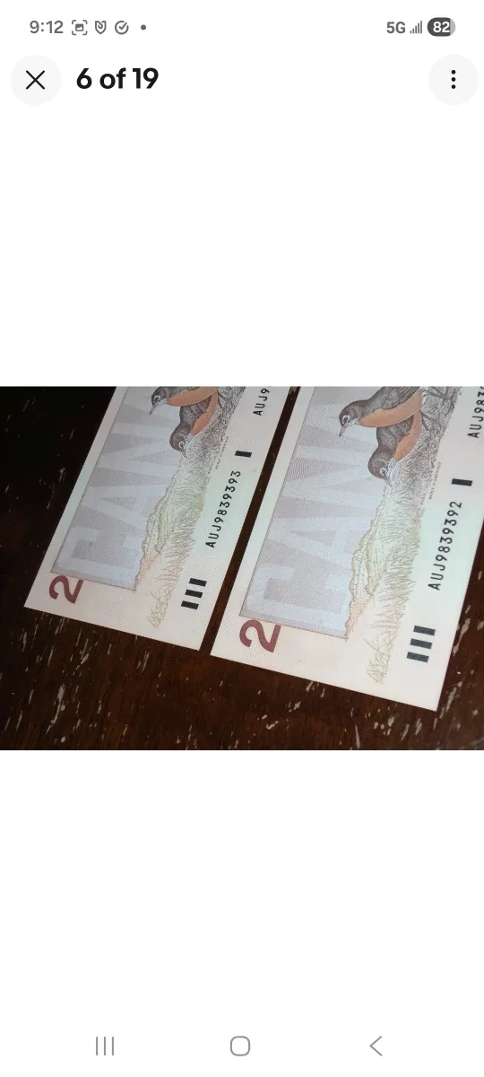 1986 Bank of Canada, Consecutive $2 Bills/AUJ/Crow-Bouey + bonus image indicator(5)