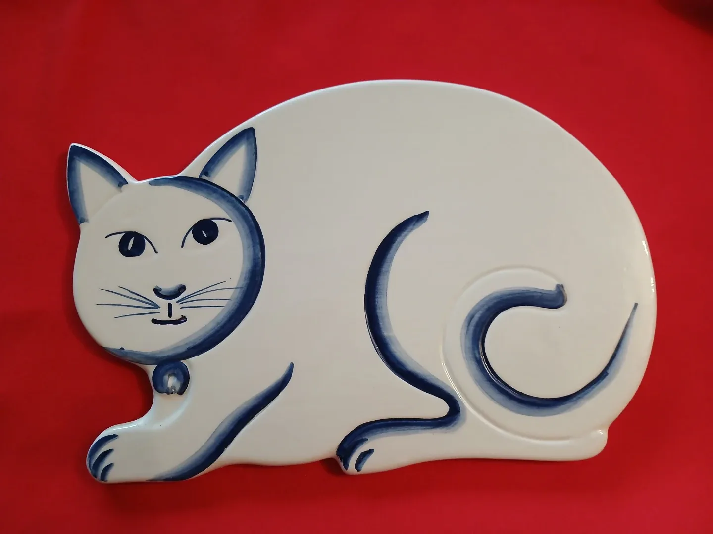 Cat  Shaped Vintage Decorative Plate - 12"x8" image indicator(2)