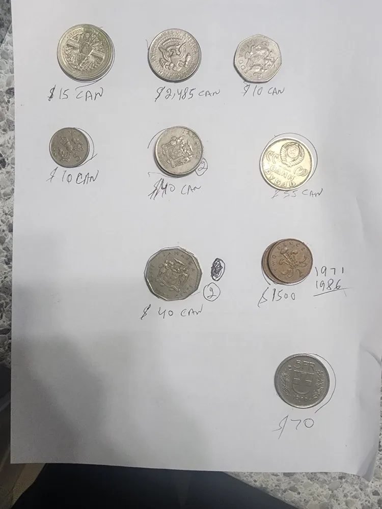 Various collectible Canadian & Foreign Coins