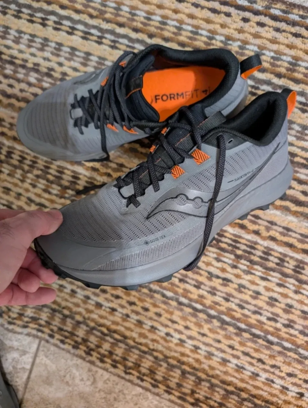 Saucony Peregrine 12 ST Grey/Orange, Men's US 11.5 image indicator(2)