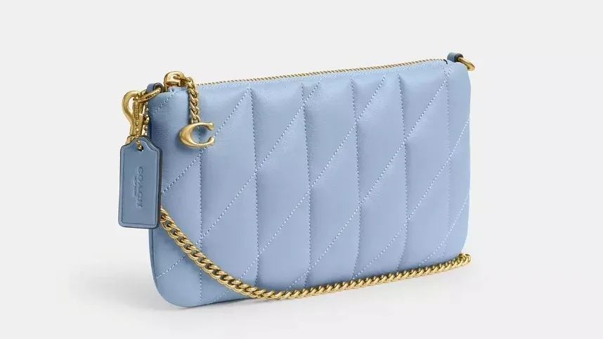 NWT Coach Pouch Bag With Pillow Quilted in Bluebell Colour image indicator(8)