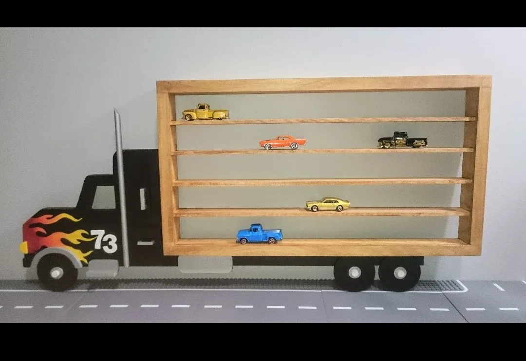 Homemade hot wheels shelf.