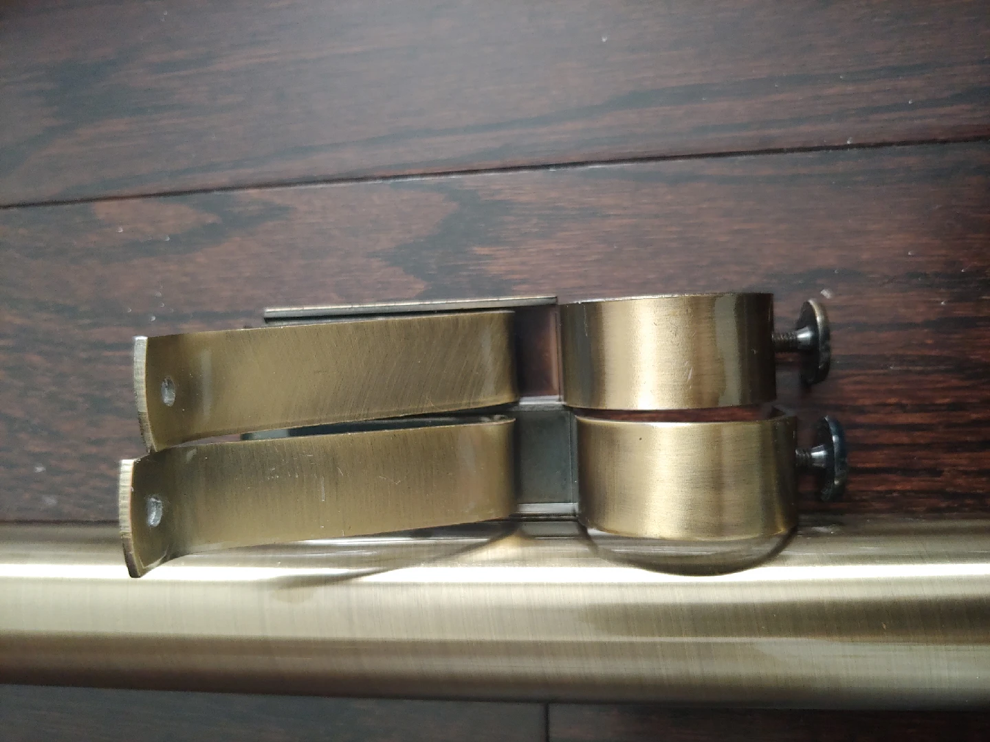 Brass Curtain Rod with Finials & Brackets 🥕 - photo 3