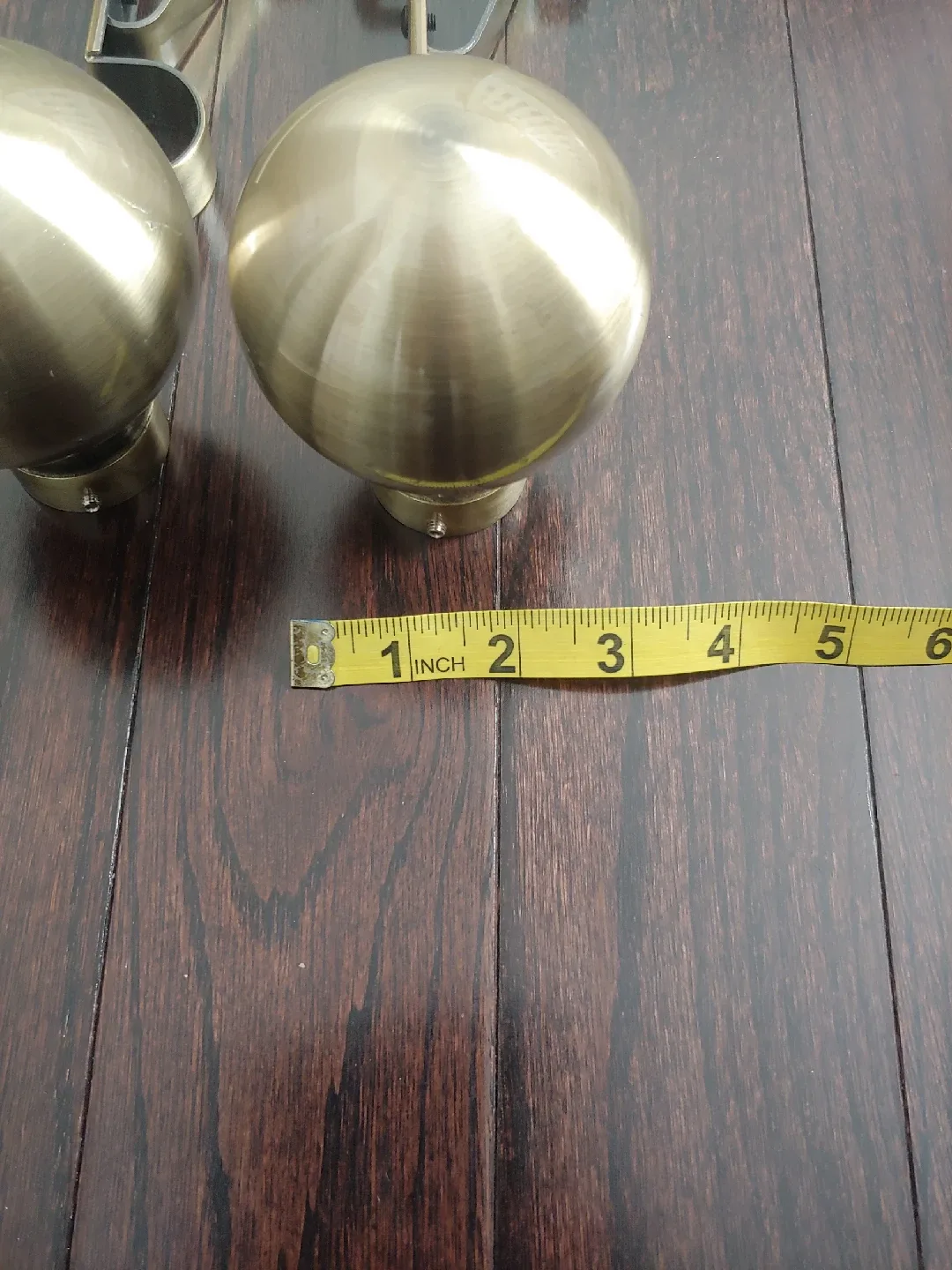 Brass Curtain Rod with Finials & Brackets 🥕 image indicator(8)