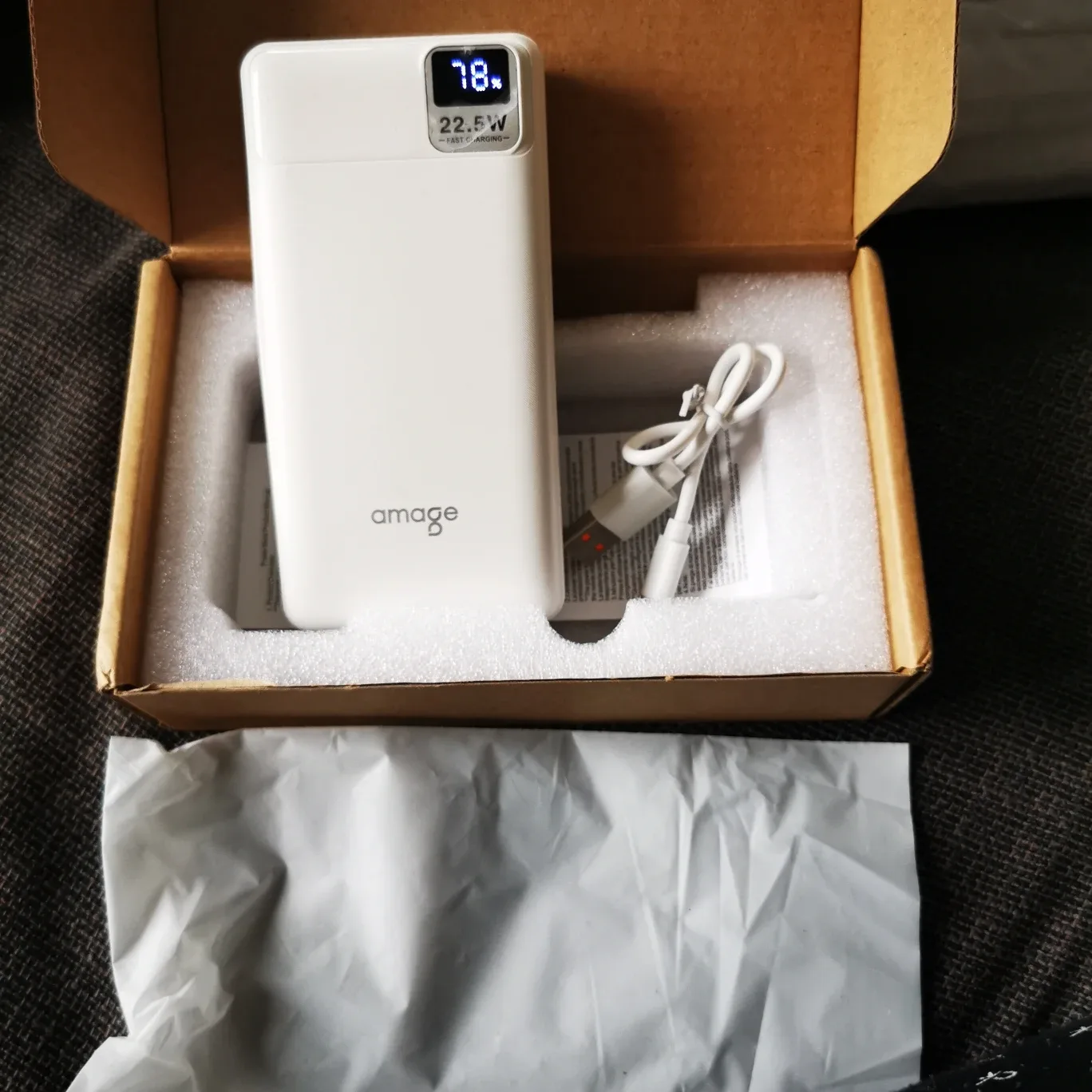 white 20000mAh Power Bank