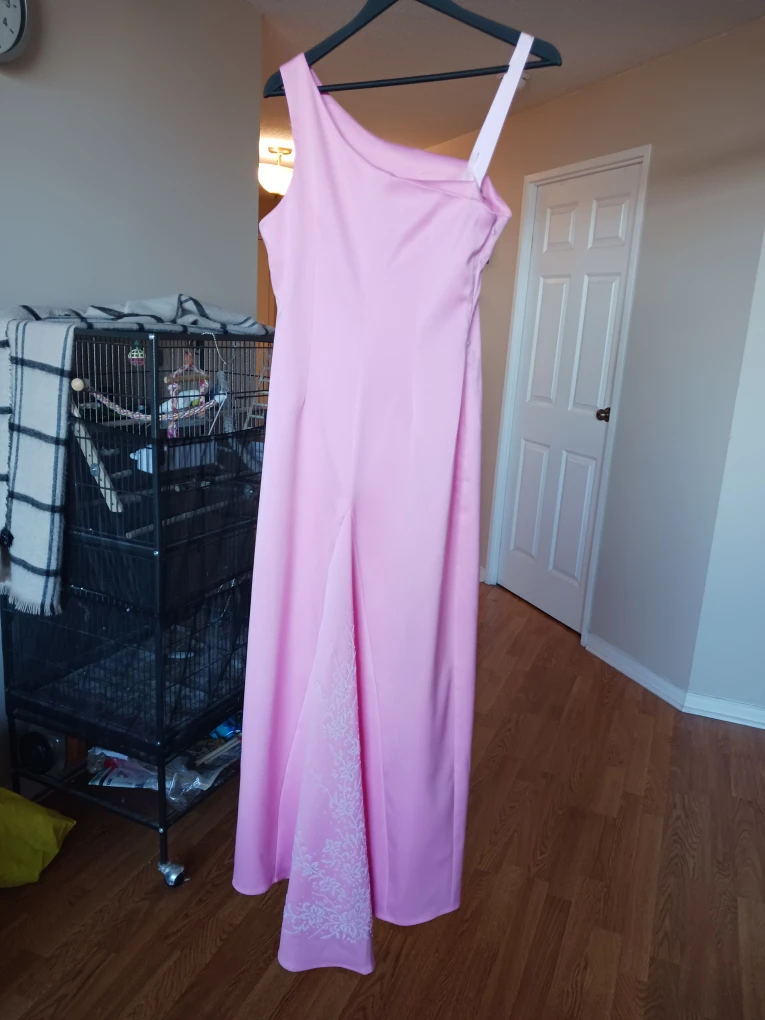 Pink One-Shoulder Formal Dress - photo 3