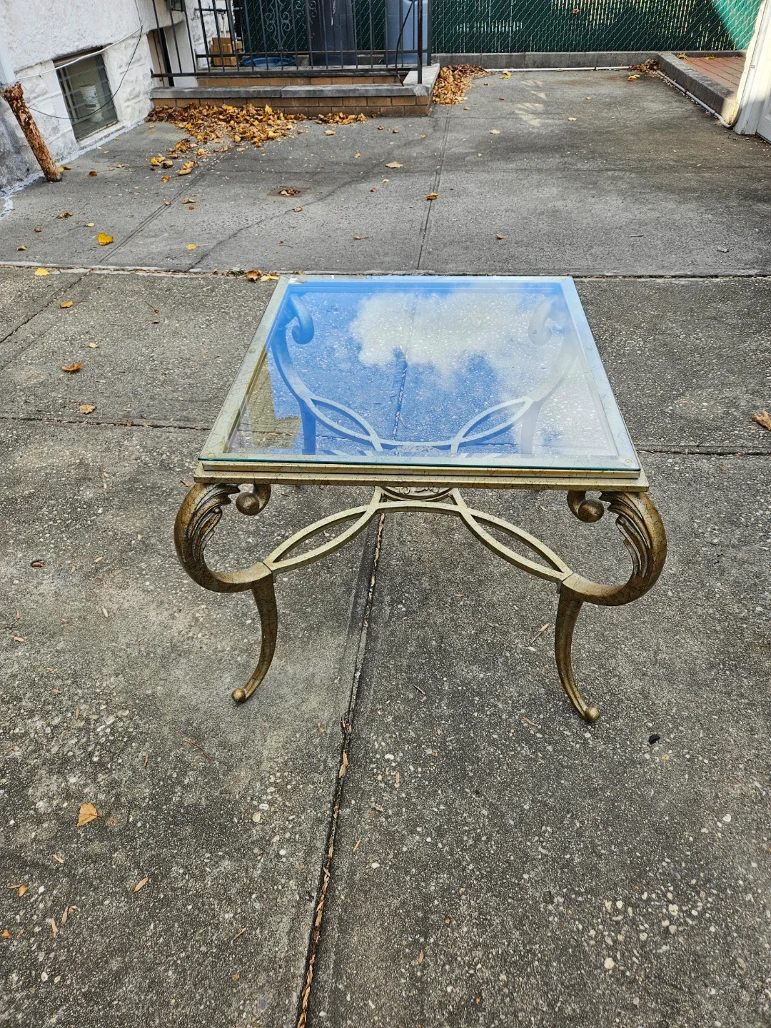 Beautiful metal and glasstop table image indicator(2)