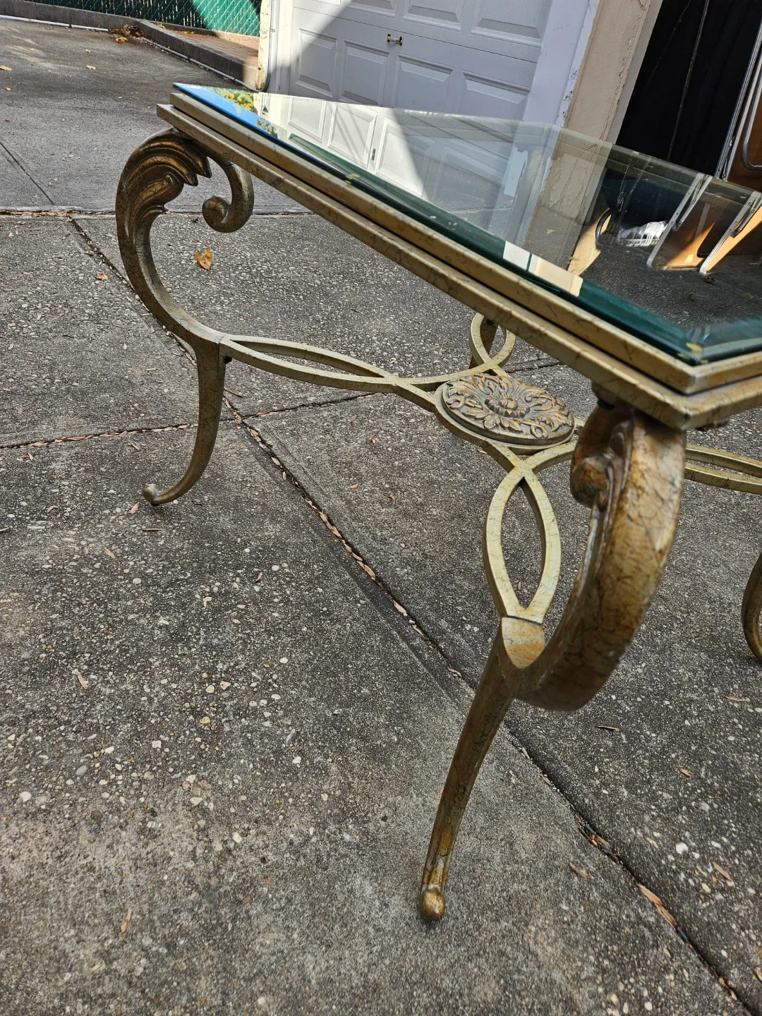 Beautiful metal and glasstop table image indicator(4)