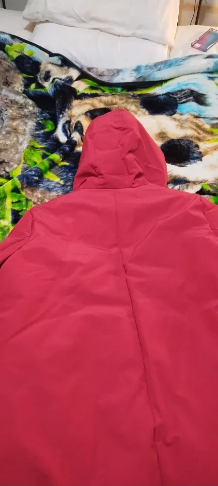 Red Winter Parka with Fur Hood image indicator(5)