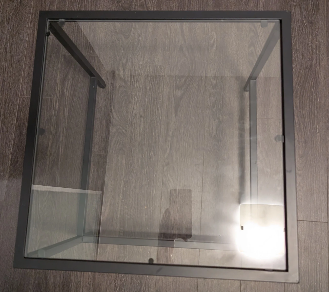 Black Metal & Glass Side Table - photo 3