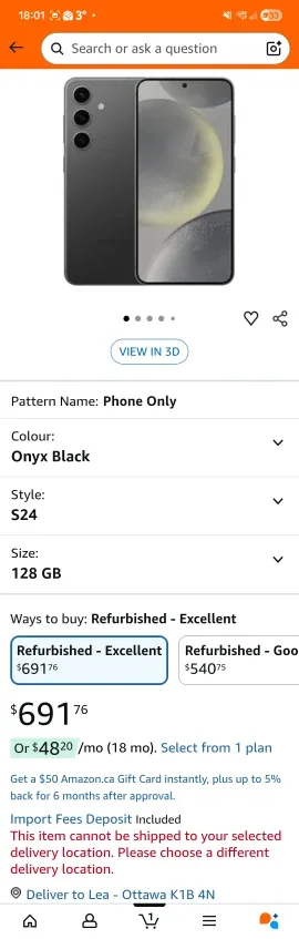 Samsung S24 Onyx Black 128 GB