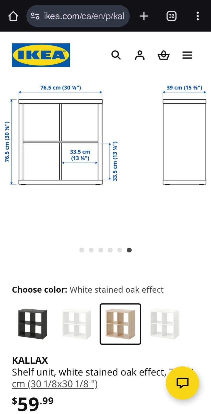 IKEA Kallax Shelf Unit - White Stained Oak Effect - photo 2