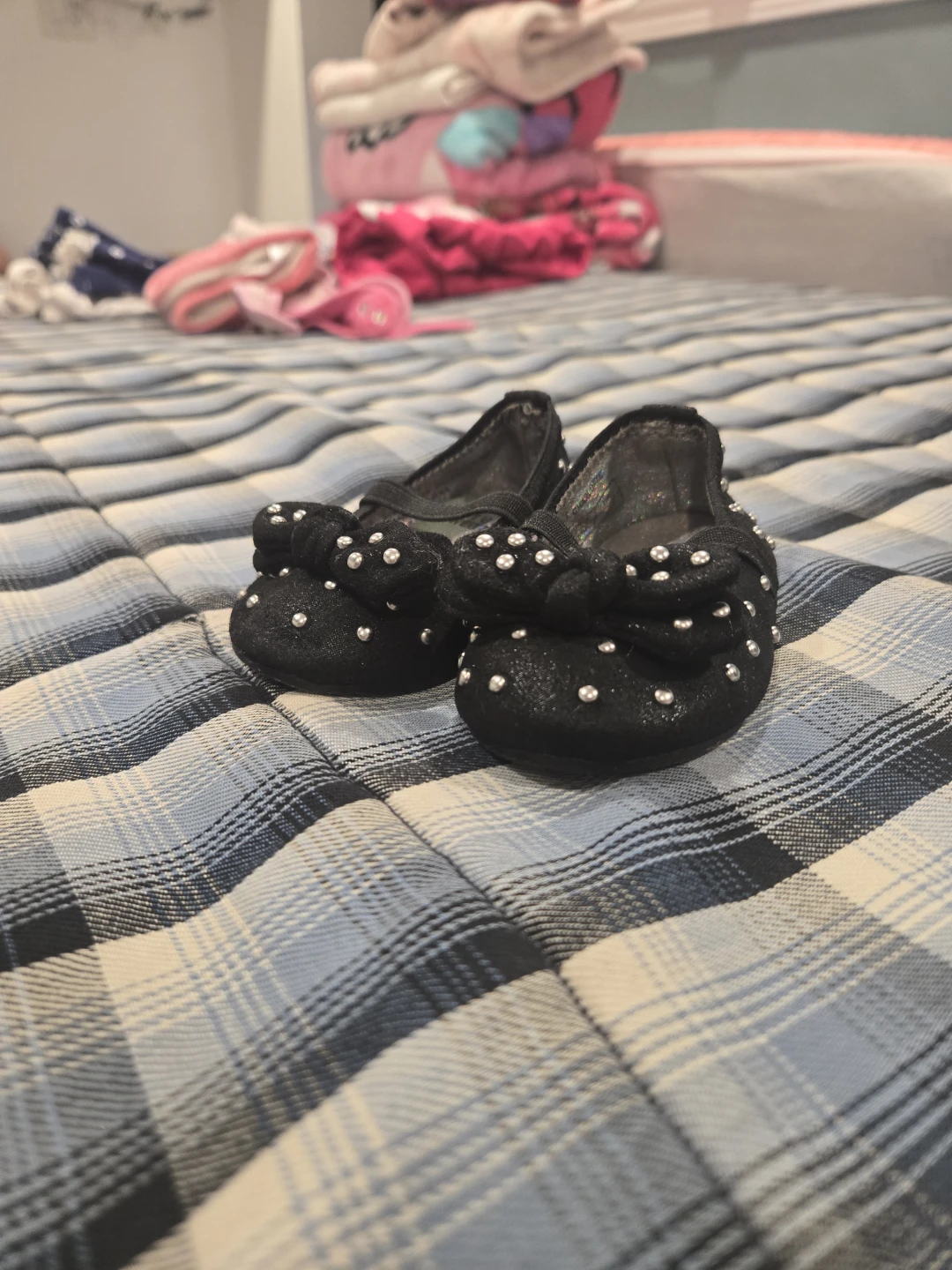 Black Girls Dress Shoes with Bow